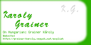 karoly grainer business card